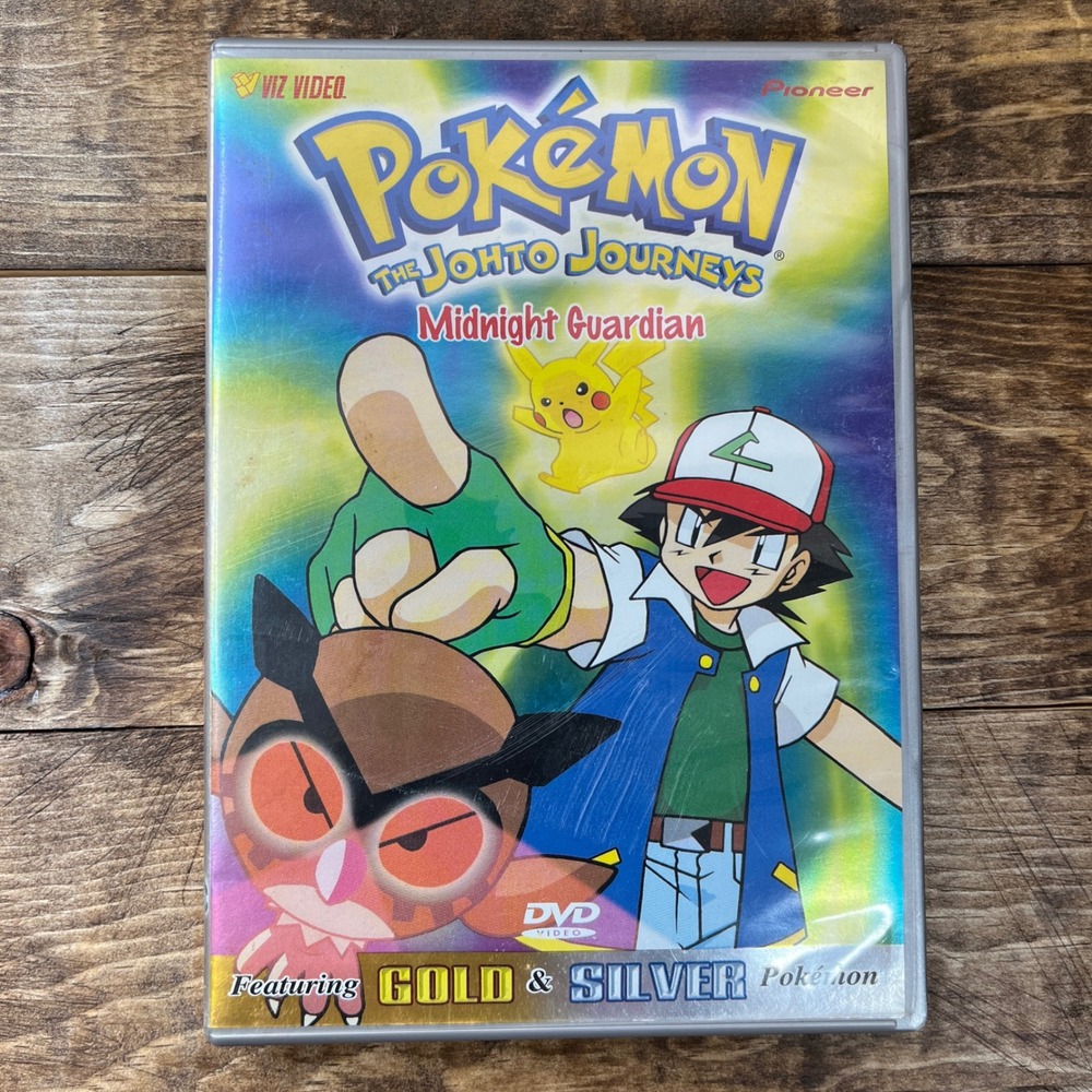 Pokemon The Johto Journeys Midnight Guardian DVD 2001 Viz Video Pioneer 11526